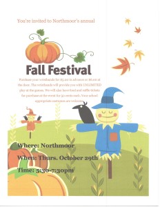 Northmoor Elem 2015 Fall Festival Flyer